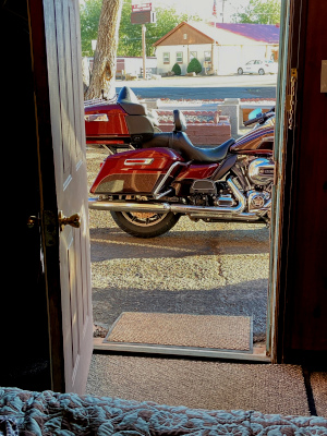 Parked outside