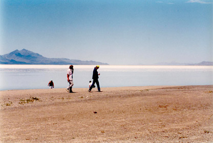 Christopher and John on salt flats